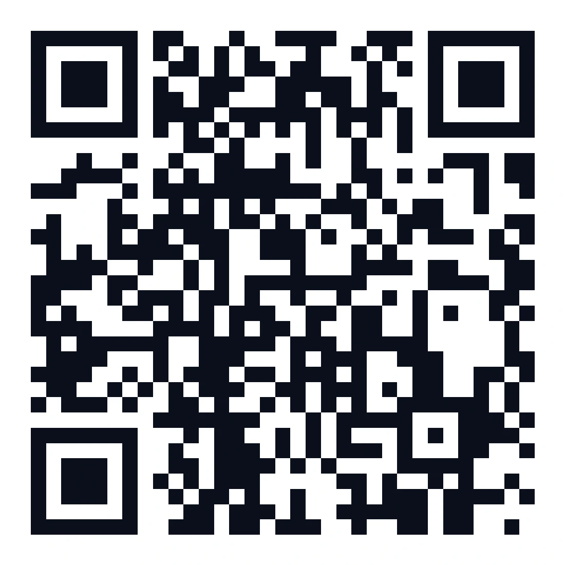 Gewöhnlicher schwarzweisser QR-Code, der auf getleedz.ch/secure-qr-code führt